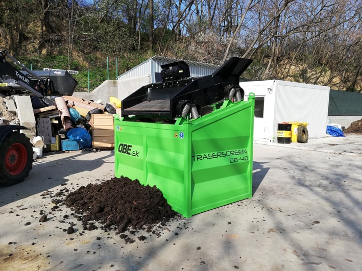 Criba Estacionaria Traserscreen DB-40 Serie. Tierra, Arena, Piedra