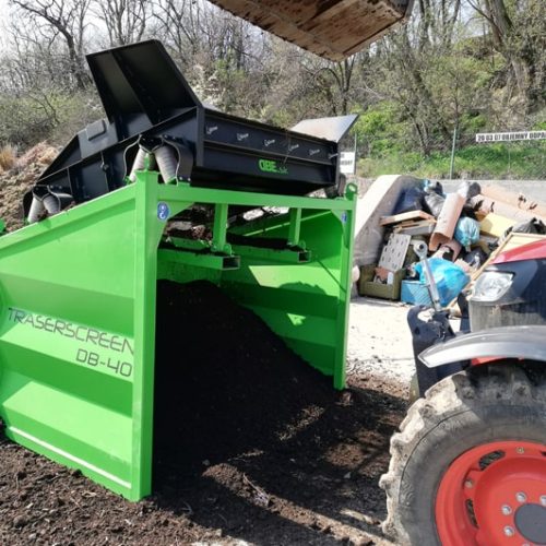 Cribadora de sustrato y compost. Modelo DB 40