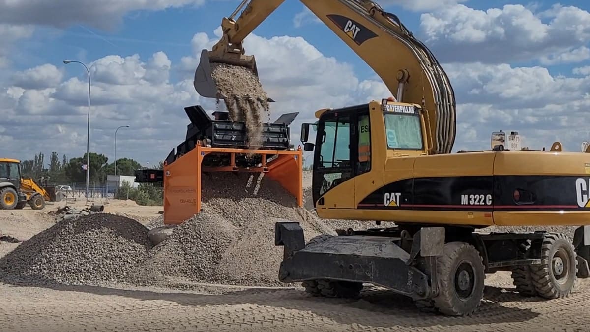 Cribado y clasificación de áridos, arenas y tierras